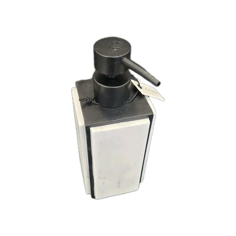 New Balck / White Marble Contemporary Soap Dispenser Pump Bathroon Vanity Decor